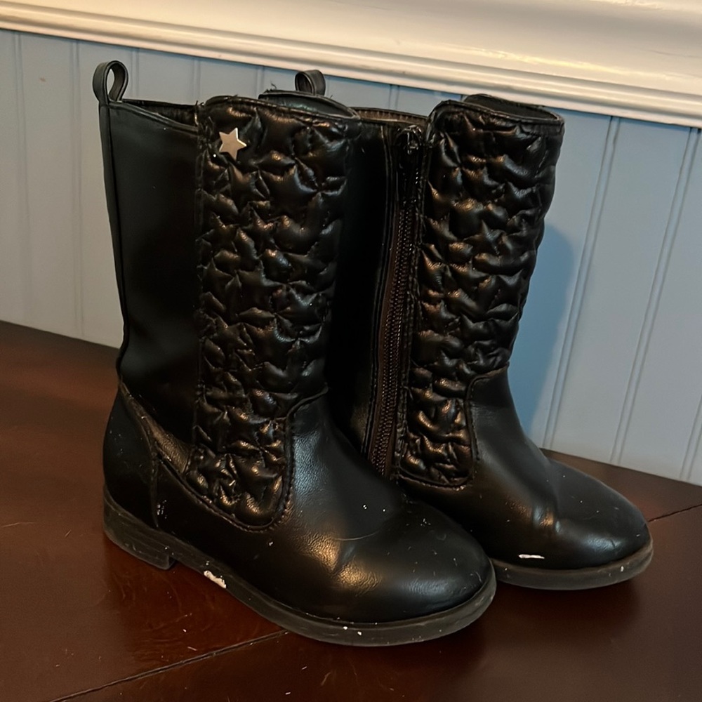 Wonder Nation Toddler Girl Boots Size 8 in black